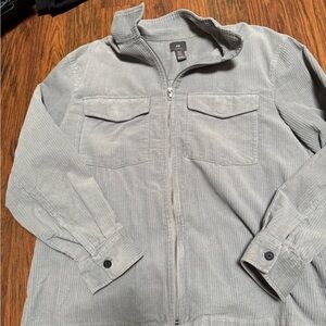 H&M Light Blue Corduroy ZipUp Jacket